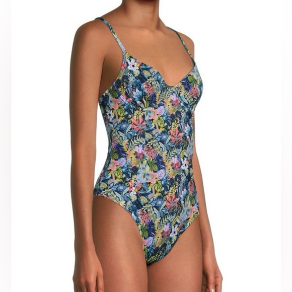 NWT Onia x Liberty of London Chelsea One Piece Swimsuit Jungle Forest Multi S - Picture 2 of 13